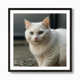 White Cat 1 Art Print