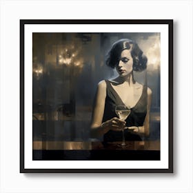 Night At The Bar Art Print