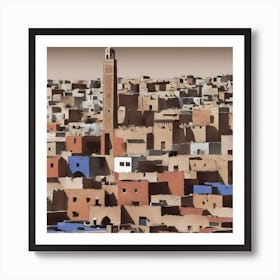 City In Morocco Art Print