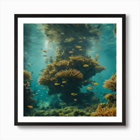 Surreal Underwater Landscape Inspired By Dali 2 Art Print