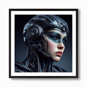 Futuristic Woman v1 Art Print