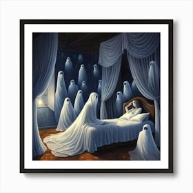 Ghosts In Bed Art Print