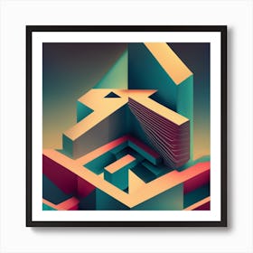 Closer To Perfectly Smooth A4 Paper Abstract Ge Art Print