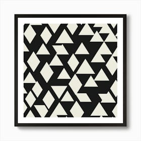 Black And White Triangles 1 Art Print