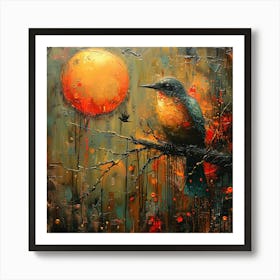 Bird On A Branch Art Print