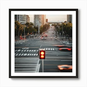 City At Dusk Art Print