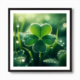 A four-leaf clover 4 Art Print