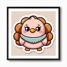 Cartoon Turkey Art Print