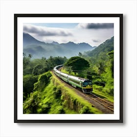 Train Landscape Transportation Mountain Travel Nature Road Railway Railroad Tree Transport (2) Art Print