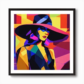 Woman In A Hat 2 Art Print