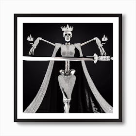 Skeleton Queen 3 Art Print