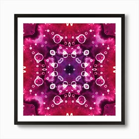 Pink Alcohol Ink Flower Pattern 2 Art Print