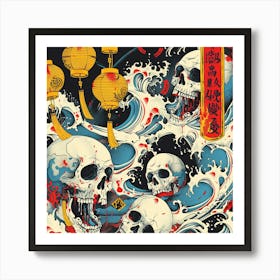 Chinese Skulls Affiche