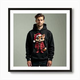 Fox Hoodie 1 Art Print