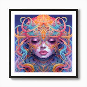 Psychedelic Woman Art Print