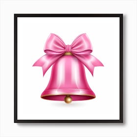 Pink Bell With Bow 1 Art Print