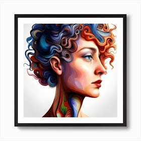 Abstract Portrait #8 Art Print