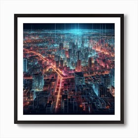 Futuristic Cityscape 21 Art Print