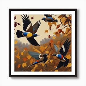 Birds In Flight 17 Art Print