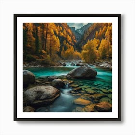 Autumn In The Mountains Art Print