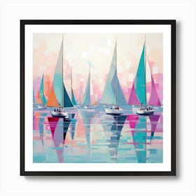 Sailboats 2 Art Print