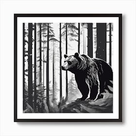 Bear In The Woods 5 Art Print