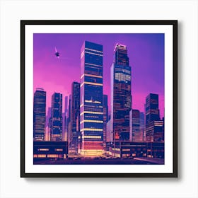 Futuristic Cityscape Poster