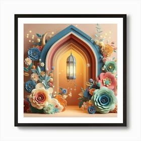 Islamic Arabic Ramadan Kareem Mubarak Lanterns Art Print