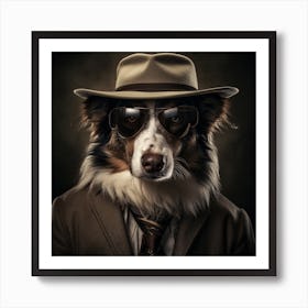 Dog In A Suit 1 Art Print