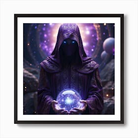 Shaman With Crystal Ball 1 Art Print