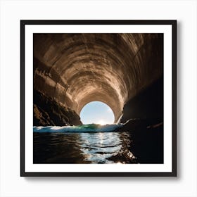 Underwater Tunnel - Underwater Stock Videos & Royalty-Free Footage Art Print