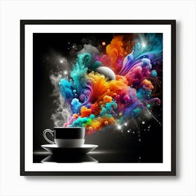 Colorful Coffee Cup Art Print