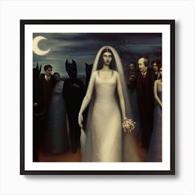 The Secret Wedding Ceremony Of Madonna Whit Walken Art Print