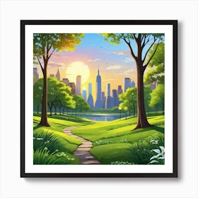 New York City Park Art Print