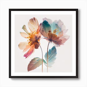 Watercolor Flower Abstract 24 Art Print