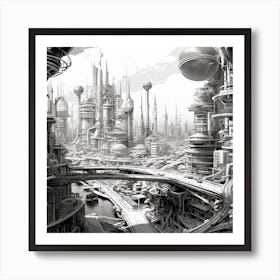 Futuristic City 14 Art Print