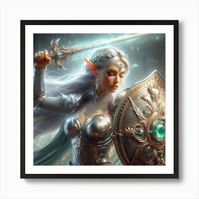 Elf Warrior 7 Art Print