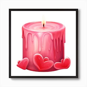 Valentine'S Day Candle Art Print
