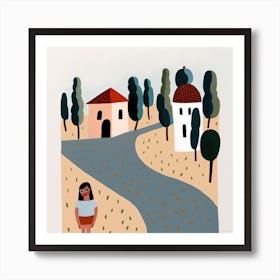 Italian Holidays, Tiny People And Illustration 2 Art Print