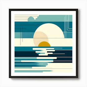 Sunset Over The Ocean 7 Art Print