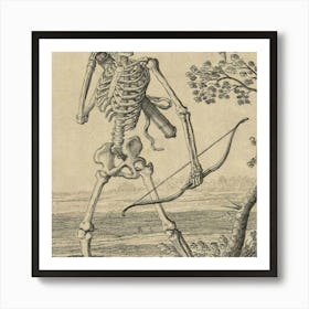 Skeleton With Bow And Arrow Art Print