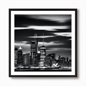 Black And White Cityscape 6 Art Print