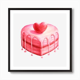 Valentine'S Day Cake 8 Art Print