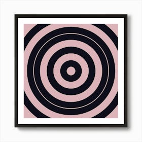 Black And White Circles 1 Art Print