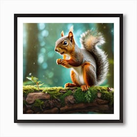 Squirrel In The Forest 275 Art Print