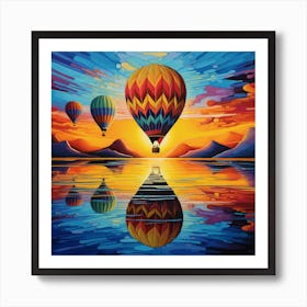 Hot Air Balloons Póster