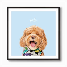 Custom Illustration, Personalised Portrait, Pets Pastel Background Art Print Art Print