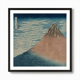 South Wind, Clear Sky, From The Series Thirty Six Views Of Mount Fuji (Early 1830s) Art Print