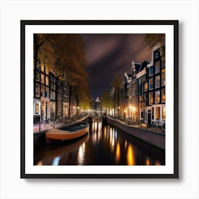 Amsterdam At Night 2 Art Print