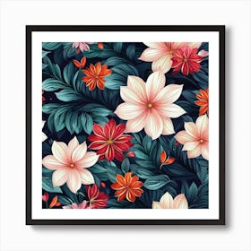 Floral Wallpaper 7 Art Print